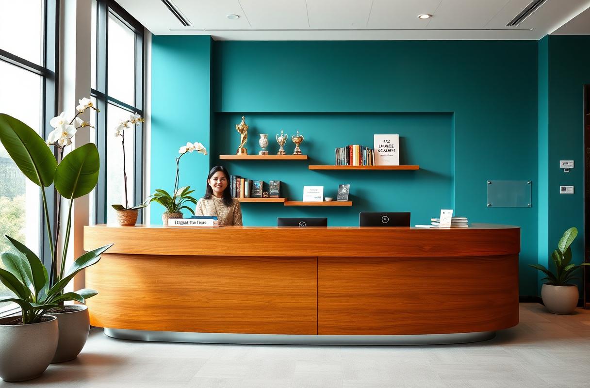CoachCare Academy reception desk in Wisma Mont Ara, Mont Kiara